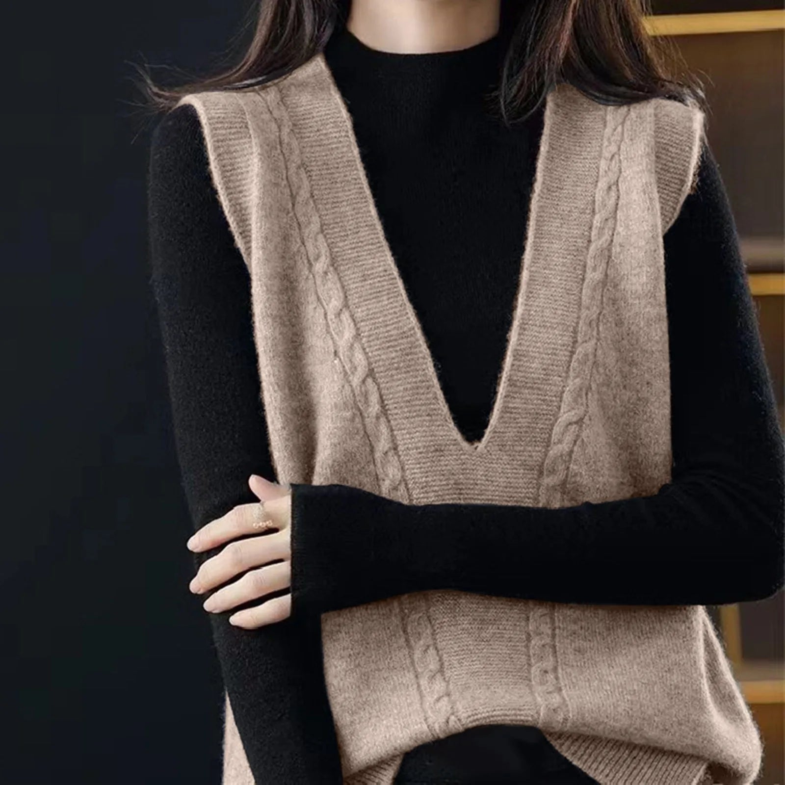 Deep V-Neck Sweater